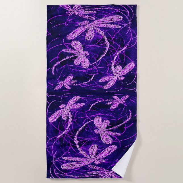 Serviette de plage Disco Dragonfly (Devant)