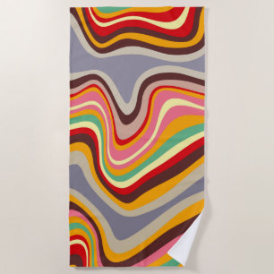 Serviette De Plage discothèque à ondes rétro