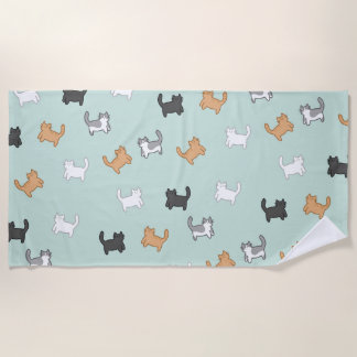 Serviette De Plage diseño de gatitos
