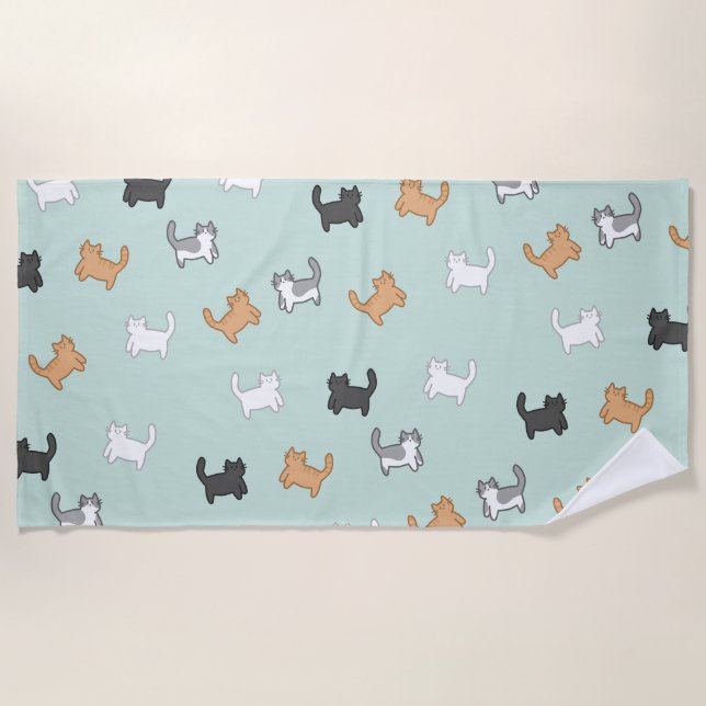 Serviette De Plage diseño de gatitos (Devant)