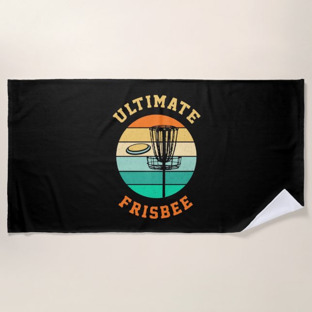 Serviette De Plage Disque Golf Ultimate Frisbee (Devant)