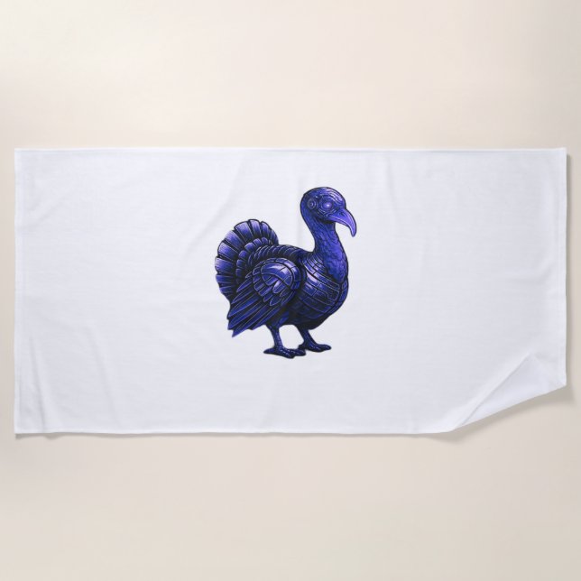 Serviette De Plage Distopian Turquie Thanksgiving Design Classique T- (Devant)