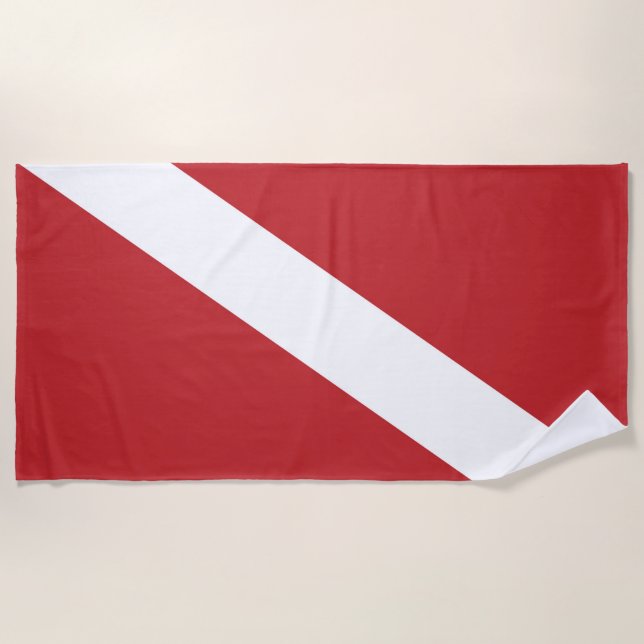 Serviette De Plage Diver Down Flag (Devant)