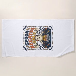 Serviette De Plage DJ Ghost Spooky Beats Gravure Vintage Halloween
