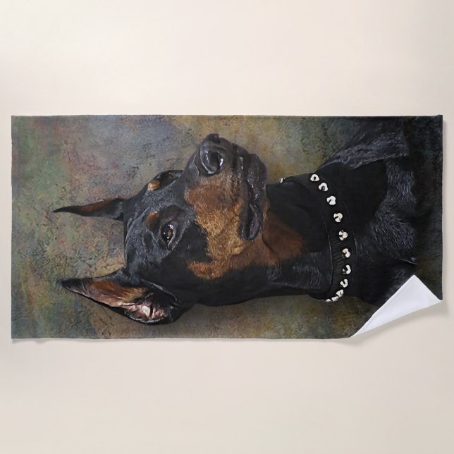 Serviette De Plage Doberman (Devant)