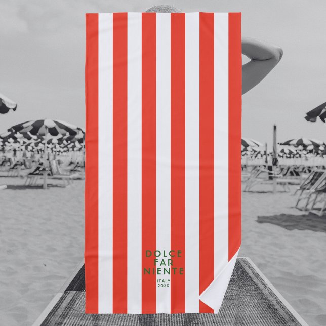 Serviette De Plage Dolce Far Niente Italie Destination de la bande ro (Créateur téléchargé)