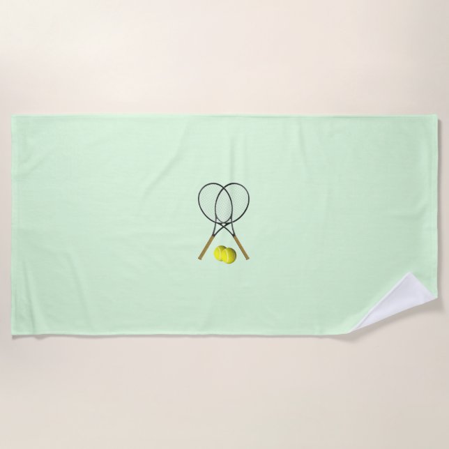 Serviette De Plage Doubles de tennis Green (Devant)
