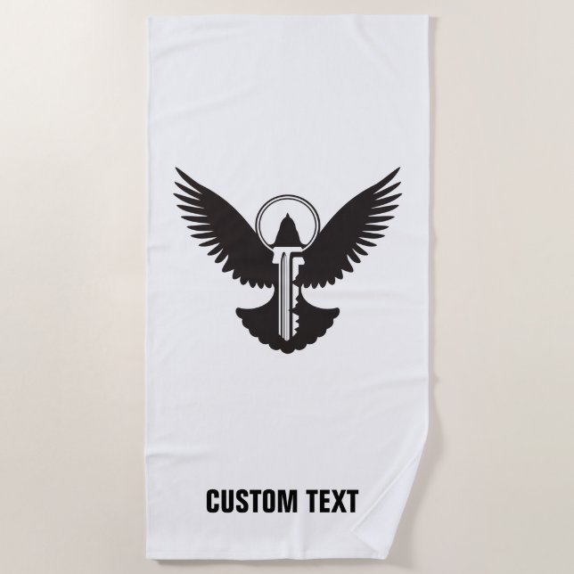 Serviette De Plage Dove avec clé (Devant)