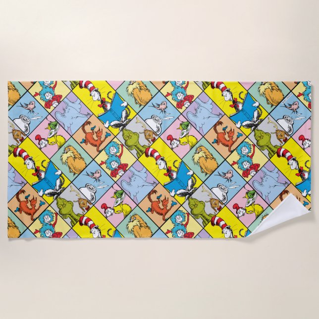 Serviette De Plage Dr. Seuss | Histoires Graphiques (Devant)