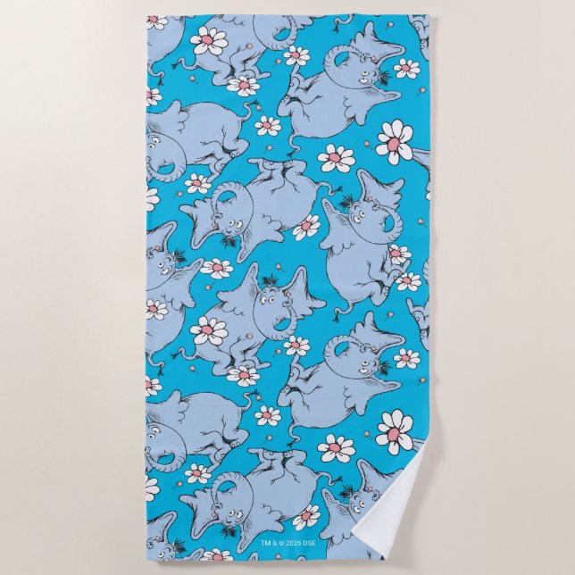 Serviette De Plage Dr Seuss Horton Entend un Qui (Devant)
