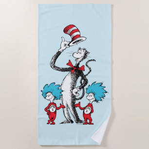 Serviette De Plage Dr. Seuss   Le Chat dans le Chapeau, Chose Un et C