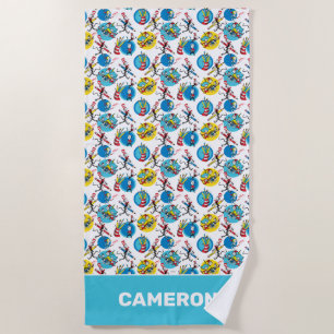 Serviette De Plage Dr. Seuss Personnages au crayon motif