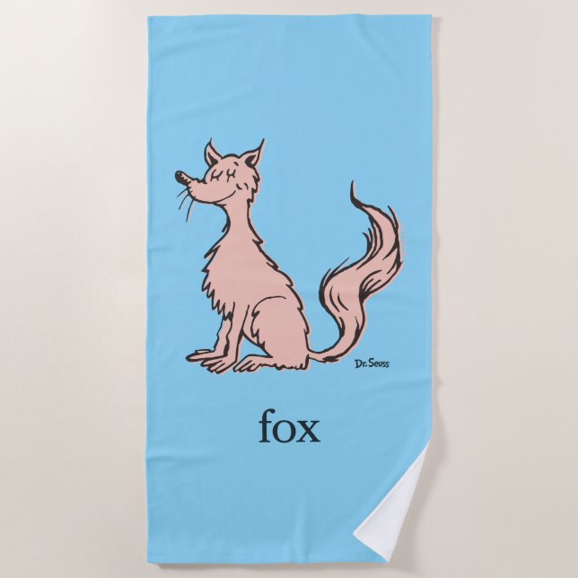 Serviette De Plage Dr. Seuss | Renard Rose (Devant)