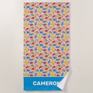 Serviette De Plage Dr Seuss Un poisson deux Motifs de poisson