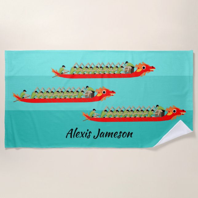 Serviette De Plage Dragon Boat Racing (Devant)