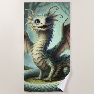 Serviette De Plage Dragon Jabberwocky Cute Imaginaire Créature Art