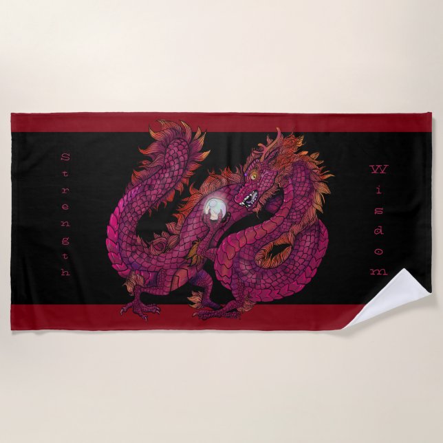 Serviette De Plage Dragon Pearl (Devant)