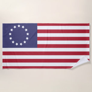 Serviette De Plage Drapeau 1776 américain du drapeau   de Betsy Ross