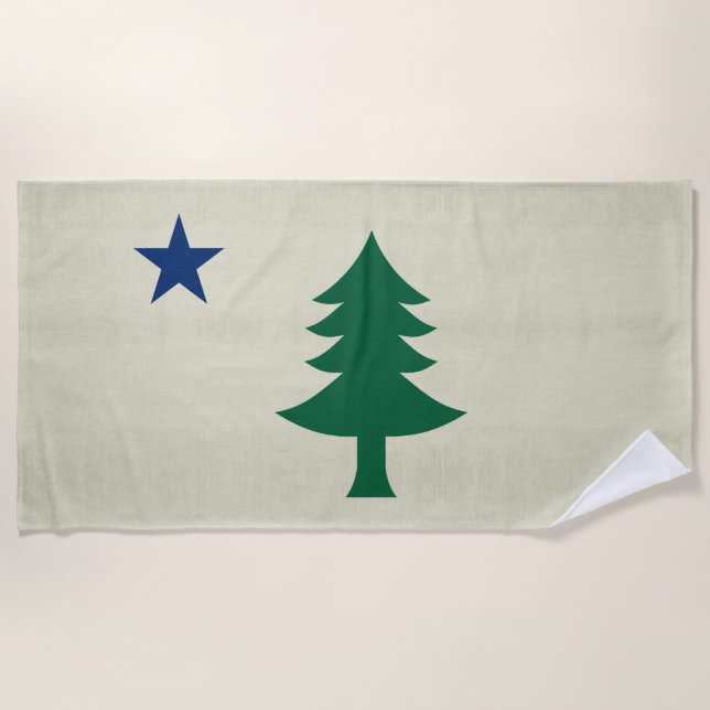 Serviette De Plage Drapeau 1901 du Maine (Devant)