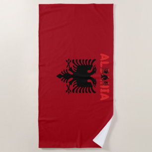 Serviette De Plage Drapeau albanais