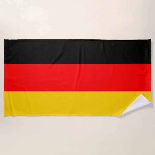 Serviette De Plage Drapeau allemand (Devant)