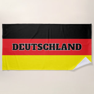Serviette De Plage Drapeau allemand d'Allemagne personnalisé grand