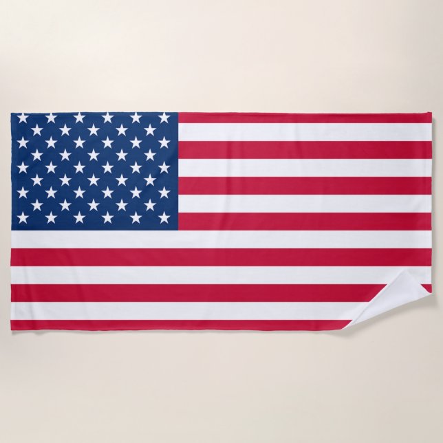 Serviette De Plage Drapeau américain - États-Unis d'Amérique - Patrio (Devant)