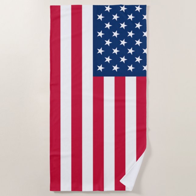 Serviette De Plage Drapeau américain - États-Unis d'Amérique - Patrio (Devant)