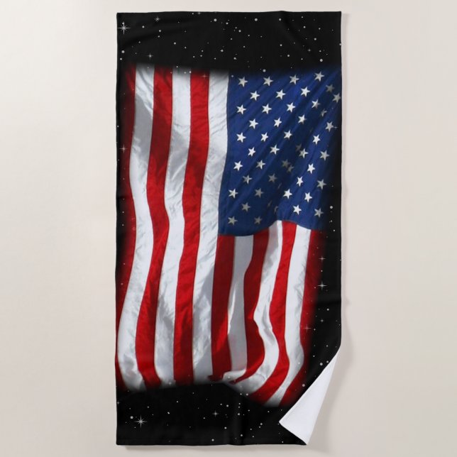 Serviette De Plage Drapeau américain patriotique États-Unis (Devant)