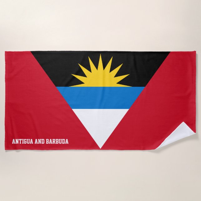 Serviette De Plage Drapeau Antigua-et-Barbuda Splendid Patriotic (Devant)