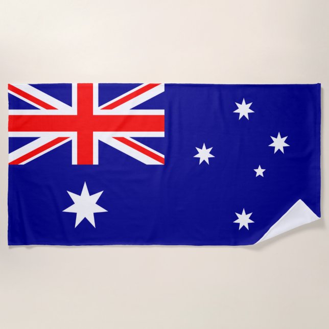 Serviette De Plage Drapeau australien (Devant)