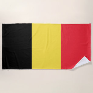 Serviette De Plage Drapeau Belgique Tricolore