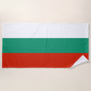 Serviette De Plage Drapeau Bulgarie tricolore