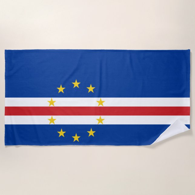 Serviette De Plage Drapeau cap-verdien (Cap-Vert) (Devant)