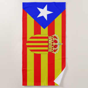 Serviette De Plage Drapeau catalan