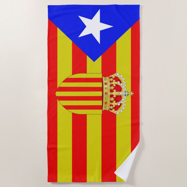 Serviette De Plage Drapeau catalan (Devant)