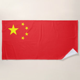 Serviette De Plage Drapeau Chinois