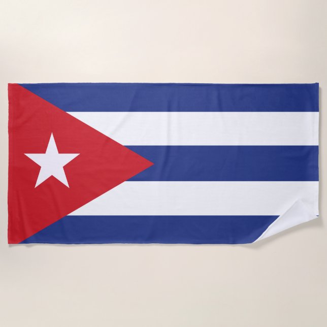 Serviette De Plage Drapeau Cuba (Devant)