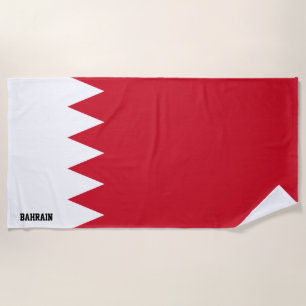 Serviette De Plage Drapeau de Bahreïn Splendide patriotique