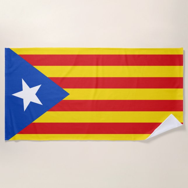 Serviette De Plage Drapeau de Catalogne (Devant)