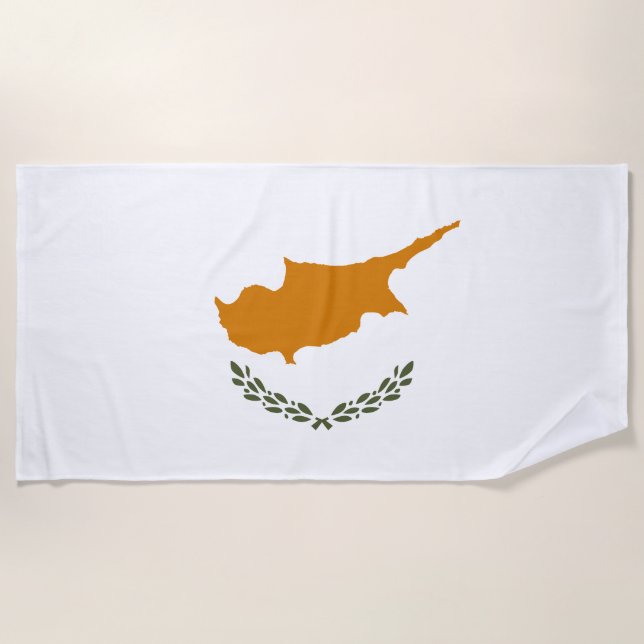 Serviette De Plage Drapeau de Chypre (Devant)