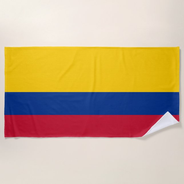 Serviette De Plage Drapeau de Colombie (Devant)
