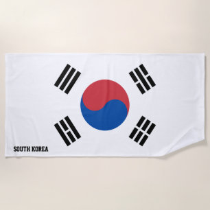 Serviette De Plage Drapeau de Corée du Sud Splendide patriotique