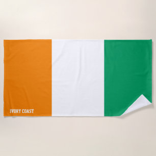 Serviette De Plage Drapeau de Côte d'Ivoire Splendid Patriotic