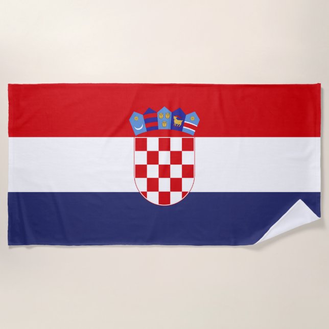 Serviette De Plage Drapeau de Croatie (Devant)