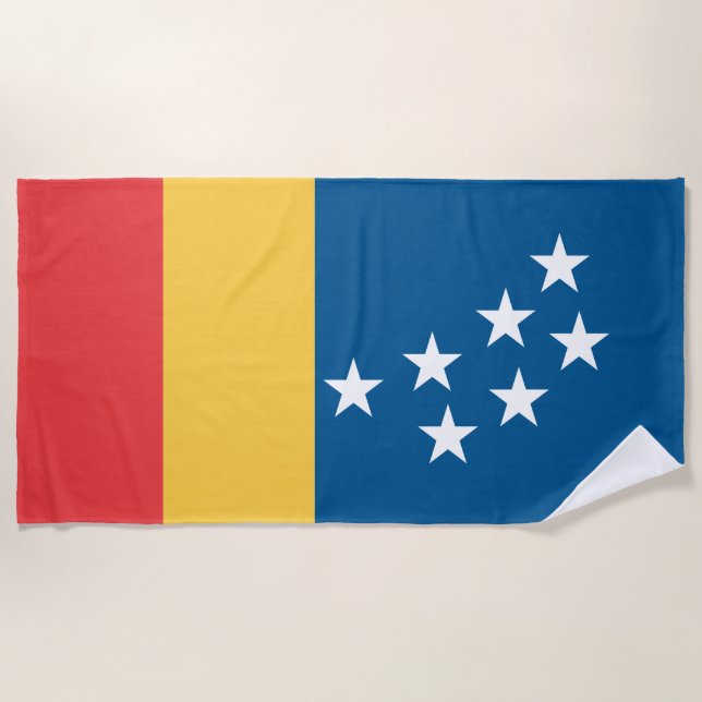 Serviette De Plage Drapeau de Durham (Caroline du Nord, États-Unis) (Devant)