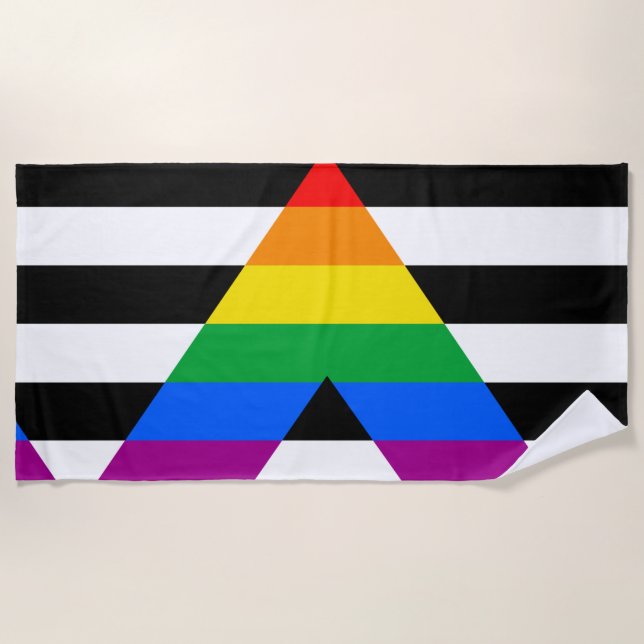 Serviette De Plage Drapeau de fierté d'allié (Devant)
