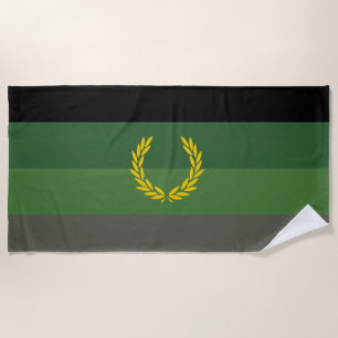 Serviette De Plage Drapeau de fierté de l'uniforme militaire