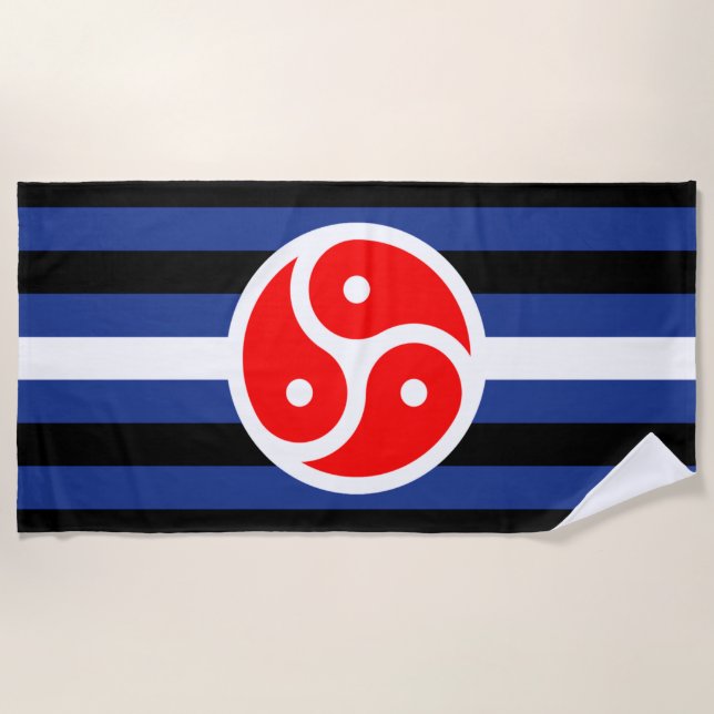 Serviette De Plage Drapeau de fierté de pratique en cuir (Devant)