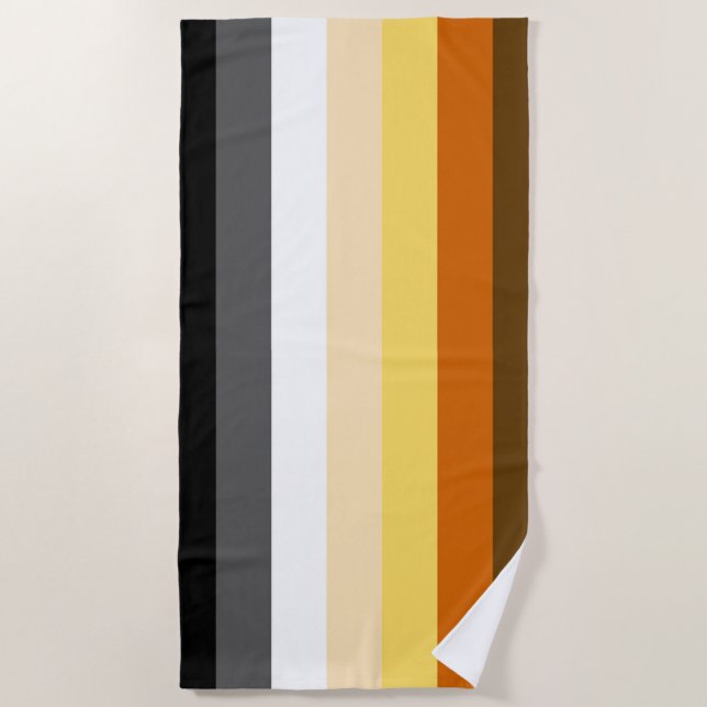Serviette De Plage Drapeau de fierté d'ours classique propre et cool (Devant)